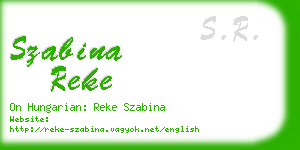 szabina reke business card